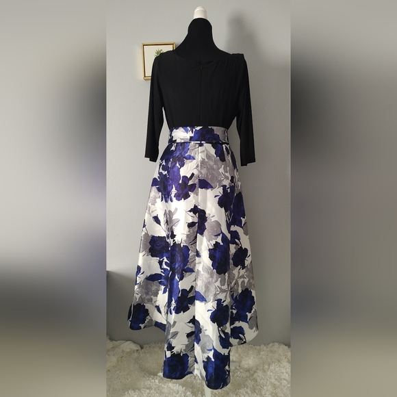 R&M Richard Women High Low Party Dress Floral Size 12 New Out Tags Style A-Line - Picture 2 of 9